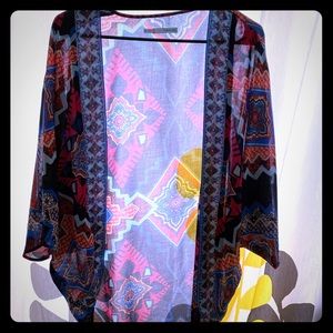 Blue and pink kimono